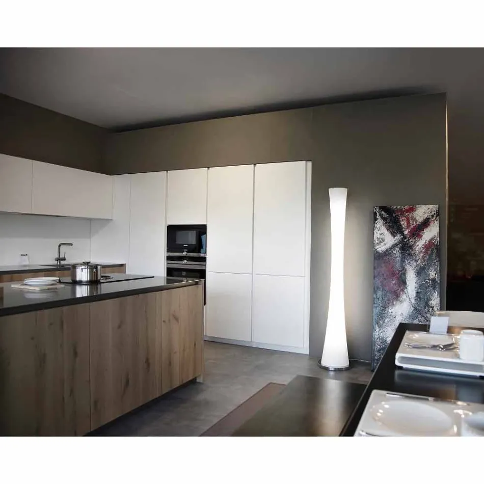 Selene Timeglas blæst glas standerlampe H175cm Ø36 Viadurini