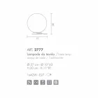 Selene Domino fra hvid bordlampe i blæst glas O27 H 30cm Viadurini