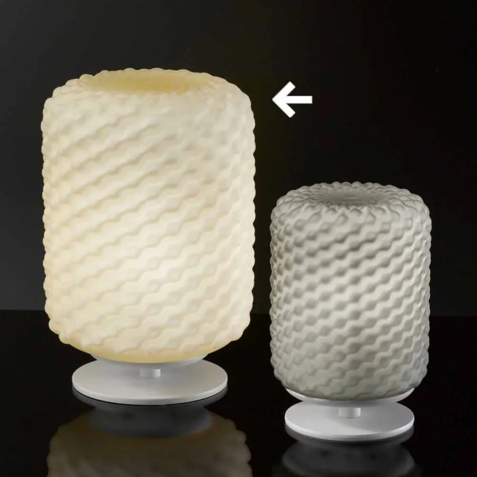 Selene Domino bordlampe o21 H30cm, blæst glas lavet i Italien Viadurini