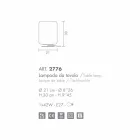 Selene Domino bordlampe o21 H30cm, blæst glas lavet i Italien Viadurini