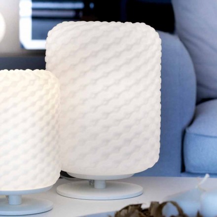 Selene Domino bordlampe o21 H30cm, blæst glas lavet i Italien Viadurini