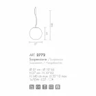 Selene Domino lysekrone blæst glas håndlavet O27 H 27 / 140cm Viadurini