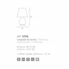 Selene Forever bordlampe i hvid blæst glas O34 H 55cm Viadurini