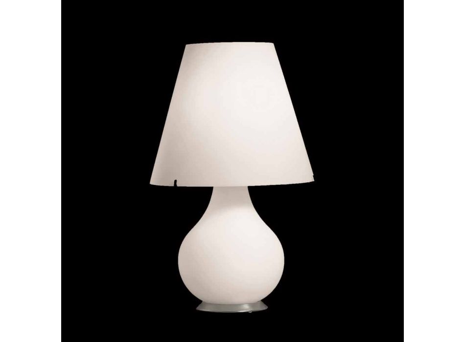 Selene Forever bordlampe i hvid blæst glas O34 H 55cm Viadurini