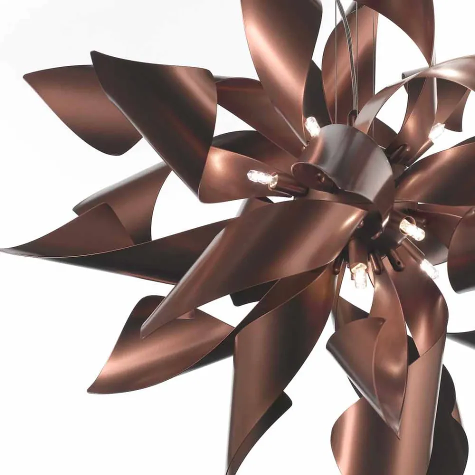 Selene Ginger lampda til metal suspension lavet i Italien Ø80 H200cm Viadurini