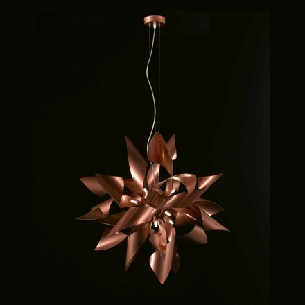 Selene Ginger lampda til metal suspension lavet i Italien Ø80 H200cm Viadurini