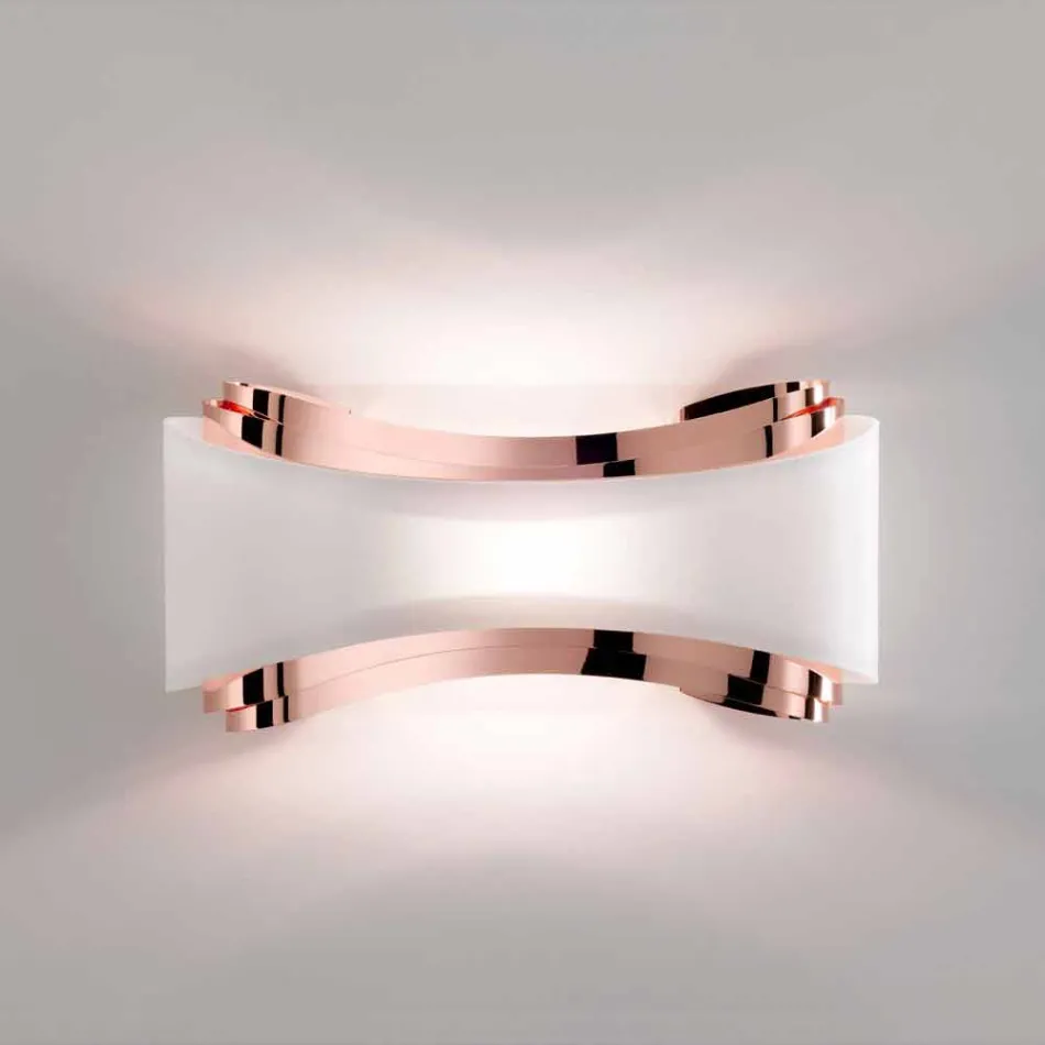 Selene Ionica Applique 32x10 H16cm stål og glas fremstillet i Italien Viadurini