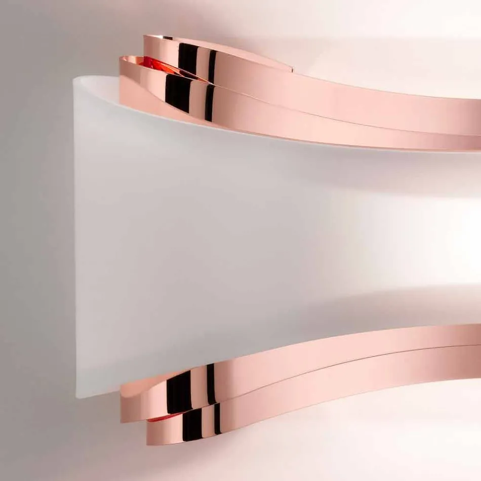 Selene Ionica Applique 32x10 H16cm stål og glas fremstillet i Italien Viadurini