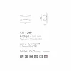 Selene Ionica Applique 32x10 H16cm stål og glas fremstillet i Italien Viadurini