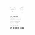 Selene Ionica Applique 32x10 H16cm stål og glas fremstillet i Italien Viadurini