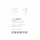 Selene Ionica Appliqué stål og glas håndlavet 43x12 H 20cm Viadurini