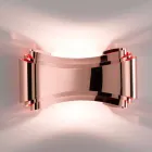 Selene Ionica væglampe fremstillet i Italien, 30x10 H16cm, glas og stål Viadurini