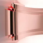 Selene Ionica væglampe fremstillet i Italien, 30x10 H16cm, glas og stål Viadurini