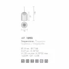 Selene Kluvì pendel blæst glas Ø19 H 27 / 150cm Viadurini