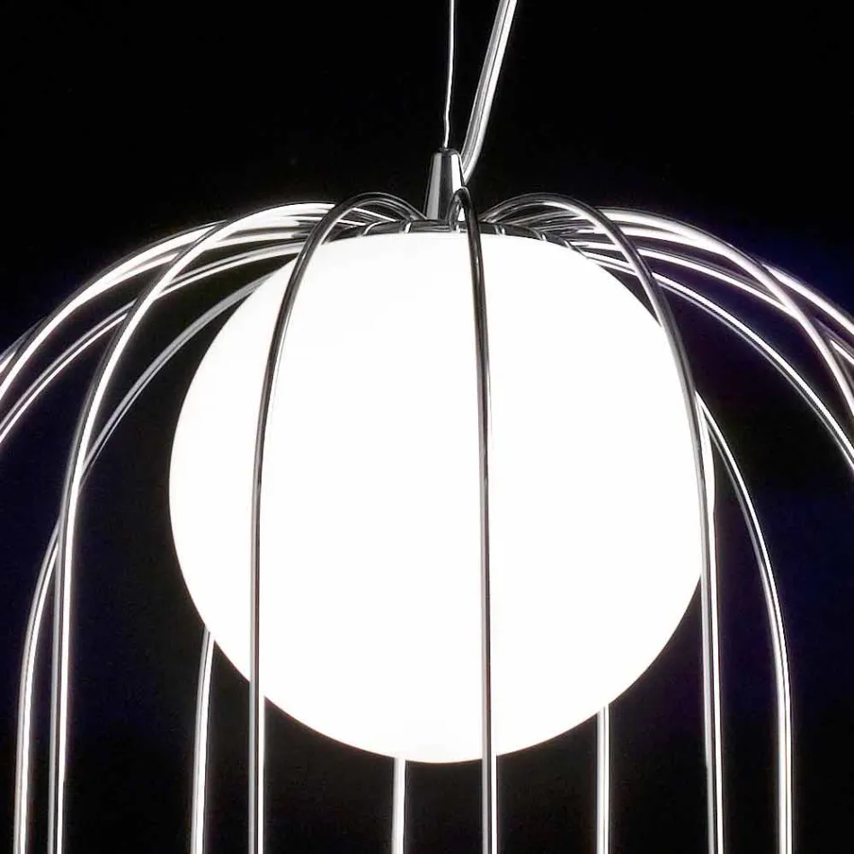 Selene Kluvì pendel blæst Ø33 H 41/150 cm glas Viadurini