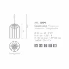 Selene Kluvì pendel blæst Ø33 H 41/150 cm glas Viadurini