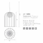 Selene Kluvì pendel blæst glas Ø54 H 70 / 200cm Viadurini