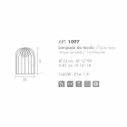 Selene Kluvì Moderne bordlampe i blæst glas Ø33 H41cm Viadurini