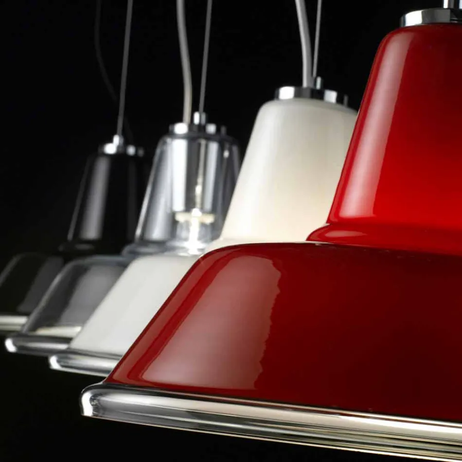 Selene Lampara suspension lampe blæst o37 H 24/140 cm glas Viadurini