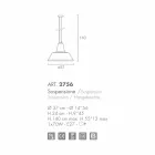 Selene Lampara suspension lampe blæst o37 H 24/140 cm glas Viadurini