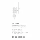 Selene Origami pendel blæst glas Ø16 H 30 / 140cm Viadurini