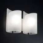 Selene Papiro applique satin glas 34x14 H25cm Made in Italy Viadurini