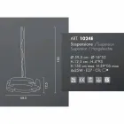 Selene Vultur pendel Ø59,5 H 12.5 / 150 cm lavet i Italien Viadurini