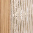 Udendørs skillevæg i teak, aluminium og rebvævning - Vision Viadurini