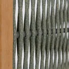 Udendørs skillevæg i teak, aluminium og rebvævning - Vision Viadurini