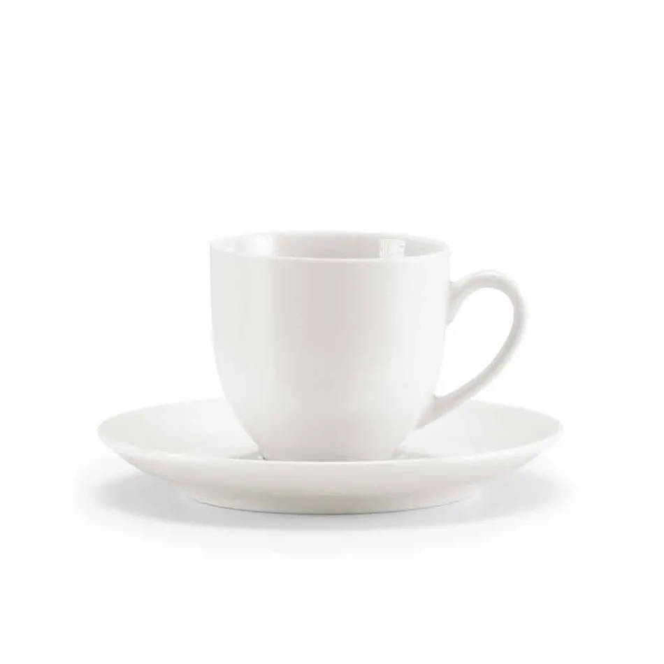 Sæt med 18 te kopper med sukker skål og porcelæn bakke - lucerne Viadurini