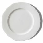 Sæt med 24 design middagsplader i bølget hvidt porcelæn - Armanda Viadurini