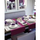 Service 24 moderne hvide middagsplader og 12 porcelænskopper - Monaco Viadurini