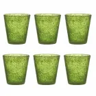 Sæt med 6 farvede blæst glasbriller med et moderne design - Pumba Viadurini