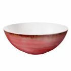 Service 6 isskåle og 2 skåle i farvet porcelæn - Rurolo Viadurini