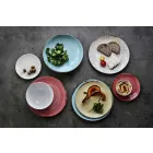 Service 6 isskåle og 2 skåle i farvet porcelæn - Rurolo Viadurini