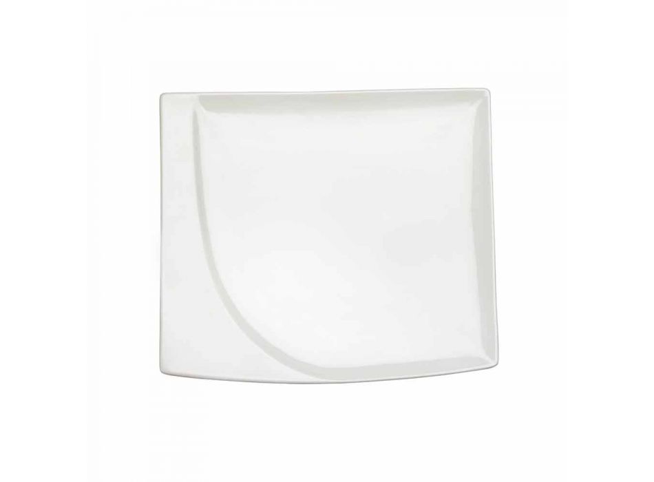 Aperitif Service 12 Stykker Moderne hvide porcelæns designplader - Nalah