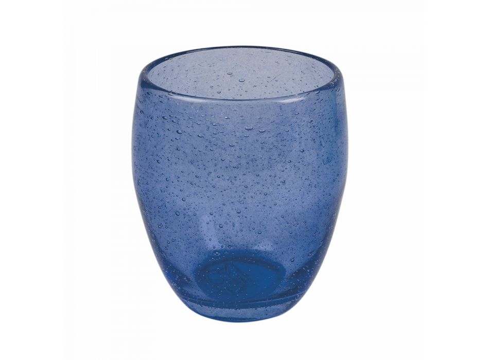 12 stykker farvet vandglas i blæst glas - Guerrero Viadurini