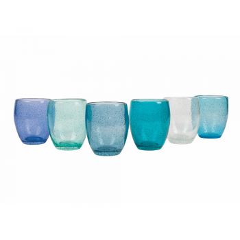 12 stykker farvet vandglas i blæst glas - Guerrero
