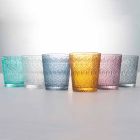 Farvet og dekoreret glasvandsbrille service, 12 stykker - Pizzotto Viadurini