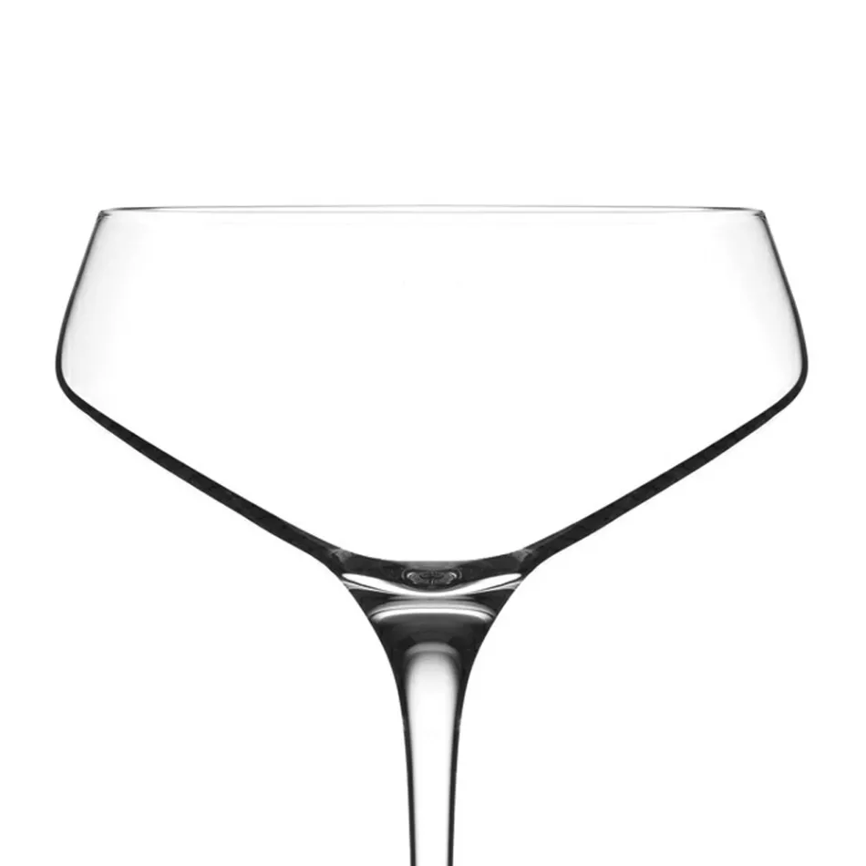 Italiensk økologisk krystal champagneglas, 12 stk. - Etera Viadurini