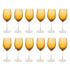 Vinpokal Sæt i Glas Forskellige Farver Hvid Dekorationer 12 Stk - Persien Viadurini