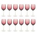 Vinpokal Sæt i Glas Forskellige Farver Hvid Dekorationer 12 Stk - Persien