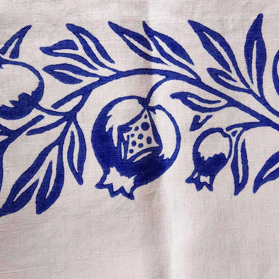 Italiensk håndværker med morgenmadsservice Håndtryk på antikke stoffer - mærker Viadurini