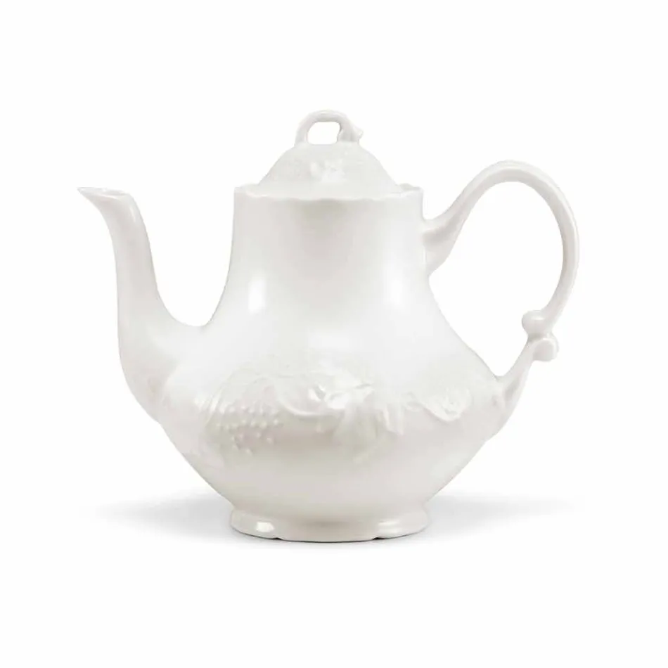 Komplet morgenmadsservice 22 stykker i hvidt porcelæn - Gimignano Viadurini