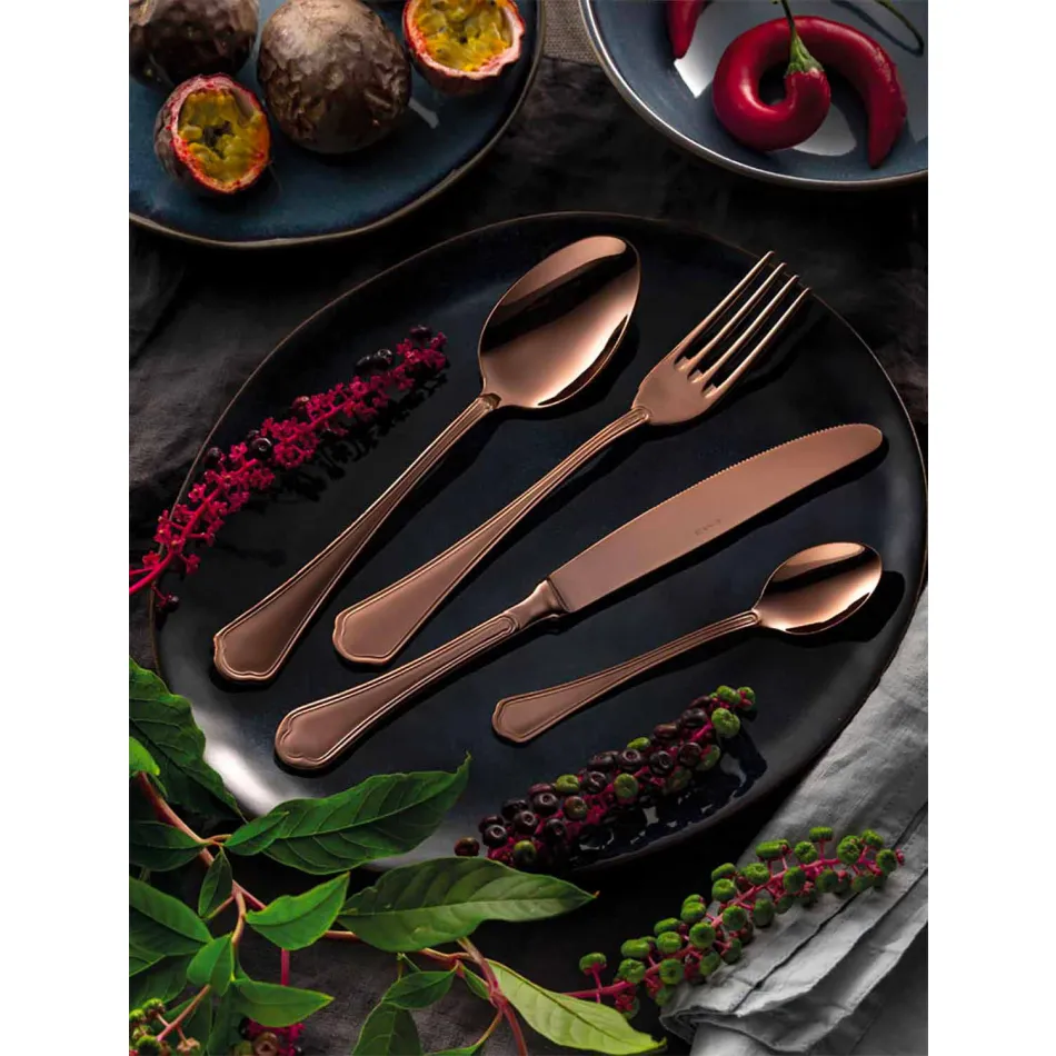 Komplet sæt luksusdesign rustfrit stålbestik 24 stykker - chef Viadurini