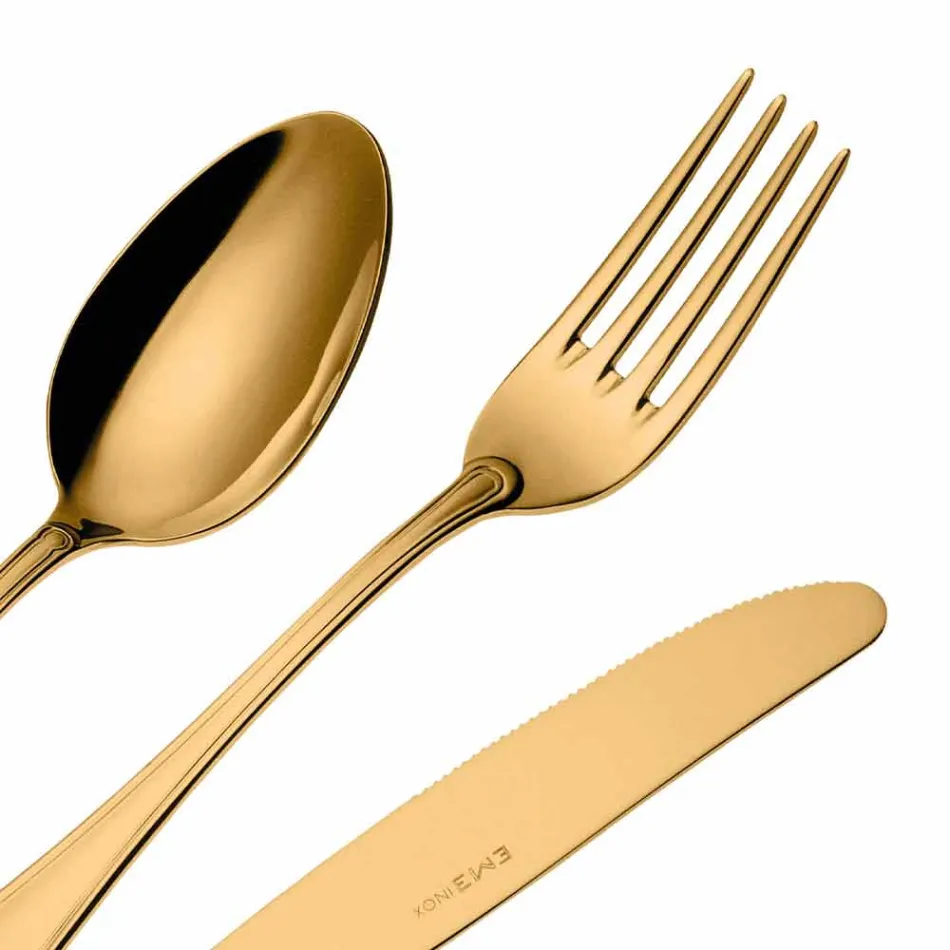 Komplet sæt luksusdesign rustfrit stålbestik 24 stykker - chef Viadurini