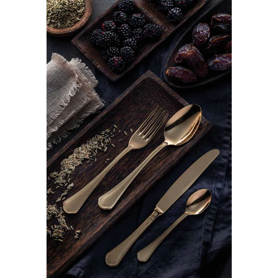 Komplet sæt luksusdesign rustfrit stålbestik 24 stykker - chef Viadurini