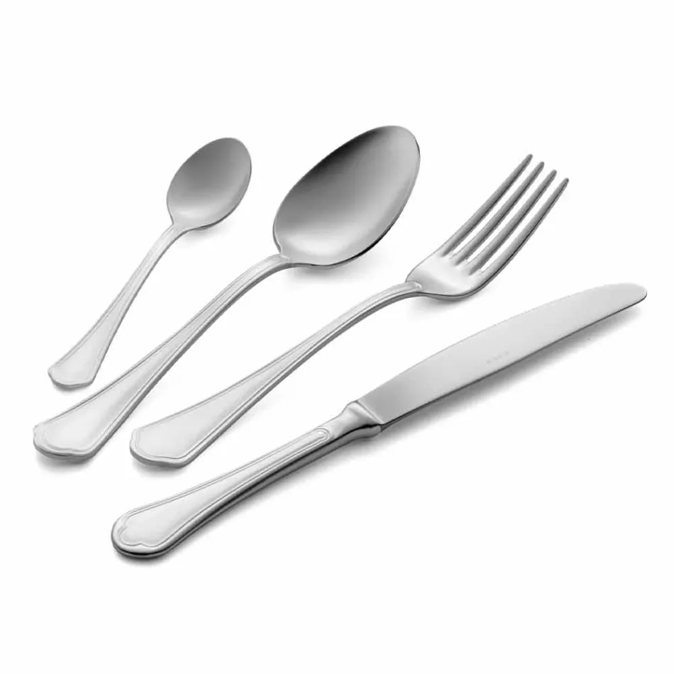 Komplet sæt luksusdesign rustfrit stålbestik 24 stykker - chef Viadurini