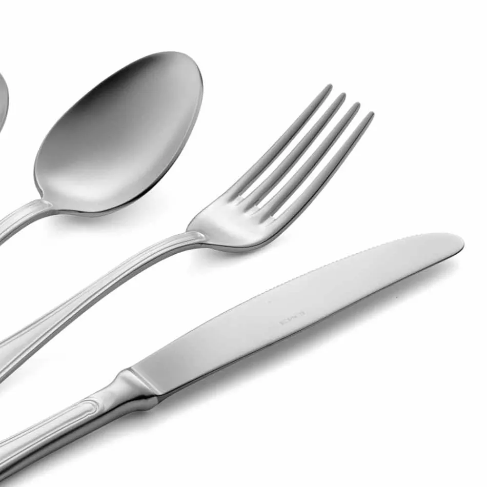 Komplet sæt luksusdesign rustfrit stålbestik 24 stykker - chef Viadurini