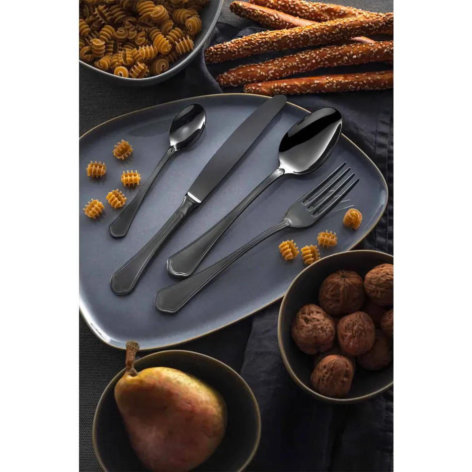 Komplet sæt luksusdesign rustfrit stålbestik 24 stykker - chef Viadurini